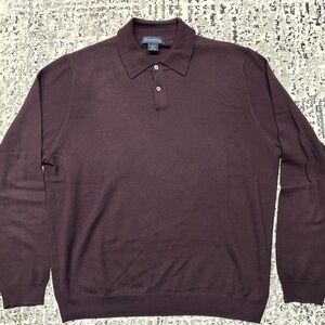 Brooks Brothers Men’s Maroon Sweater Polo